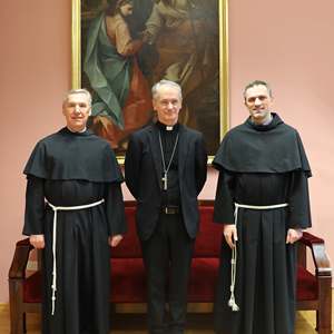 Nadbiskup Kutleša primio generalnog asistenta Reda franjevaca konventualca fra Igora Salmiča